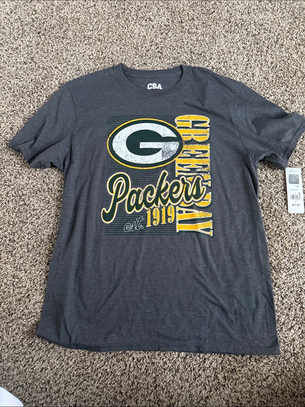 Green Bay Packers Graphic Tee - Charcoal